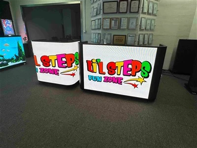 Portable DJ Booth With LED Video Wall Display Screen